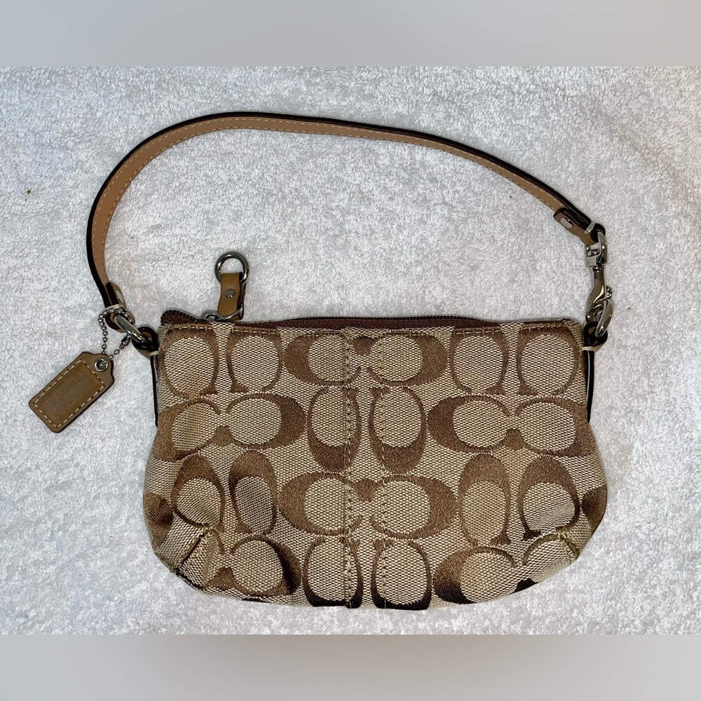Canvas Coach Wristlet